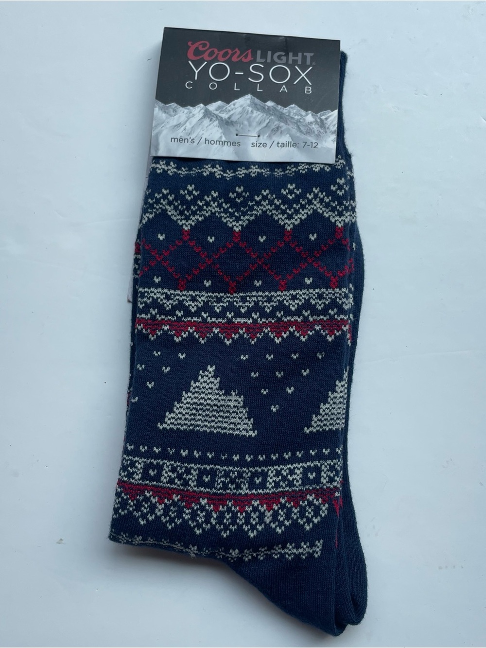 Yo-Sox Coors Light Men's Winter Nordic Knit Crew Socks Brand New
